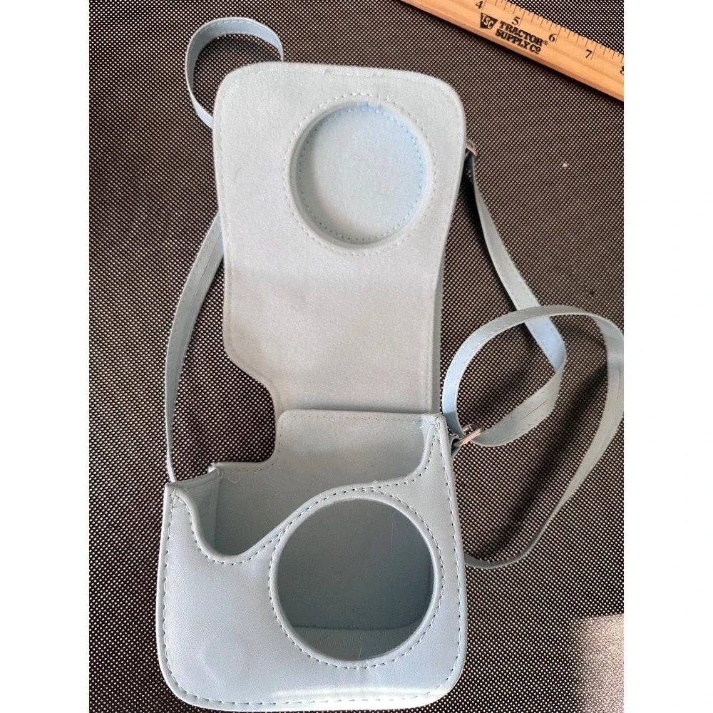 Fujifilm Instax Mini Camera Case Light Blue‎ Synthetic Leather Crossbody Strap